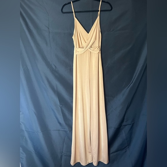 3 Ena Pants - Festive gold jumpsuit by 3 Ena SZ M